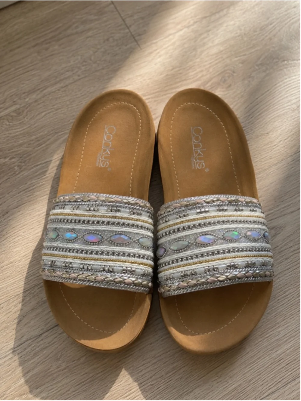 Corkys Beaded Slide Sandals Women’s Size 8